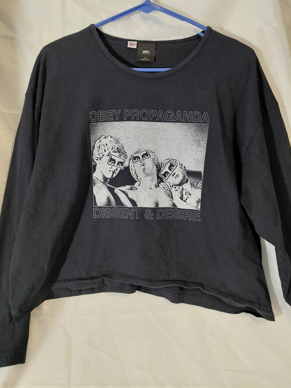Obey Black 'Obey Propaganda Dissent & Desire' Long-Sleeve Tee - Picture 2 of 7